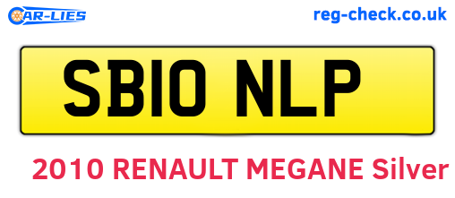 SB10NLP are the vehicle registration plates.