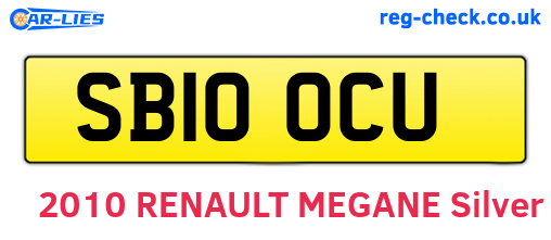 SB10OCU are the vehicle registration plates.