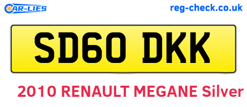SD60DKK are the vehicle registration plates.
