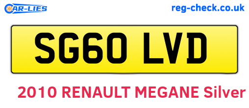 SG60LVD are the vehicle registration plates.