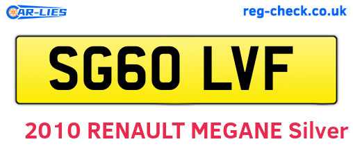 SG60LVF are the vehicle registration plates.