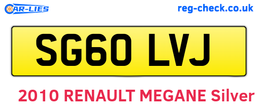 SG60LVJ are the vehicle registration plates.