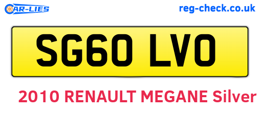 SG60LVO are the vehicle registration plates.
