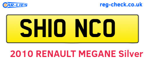 SH10NCO are the vehicle registration plates.