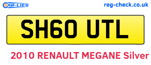 SH60UTL are the vehicle registration plates.