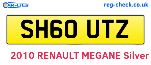SH60UTZ are the vehicle registration plates.