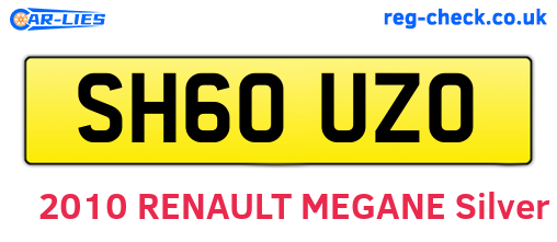 SH60UZO are the vehicle registration plates.