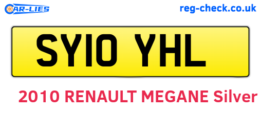 SY10YHL are the vehicle registration plates.