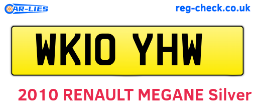 WK10YHW are the vehicle registration plates.