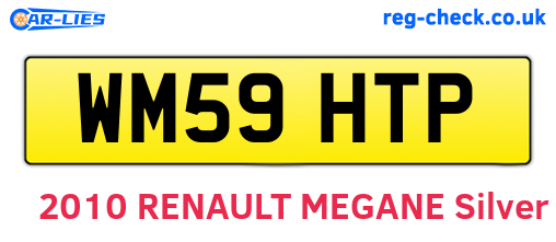 WM59HTP are the vehicle registration plates.