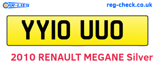 YY10UUO are the vehicle registration plates.