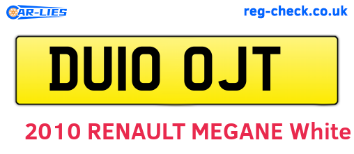 DU10OJT are the vehicle registration plates.