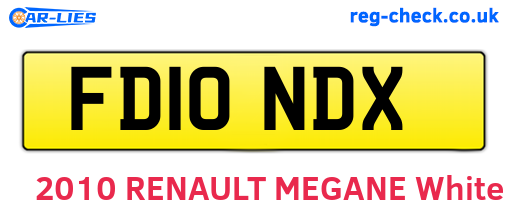 FD10NDX are the vehicle registration plates.