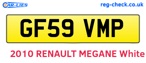 GF59VMP are the vehicle registration plates.