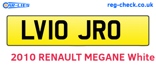 LV10JRO are the vehicle registration plates.