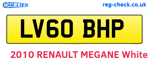 LV60BHP are the vehicle registration plates.