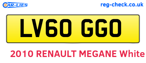 LV60GGO are the vehicle registration plates.