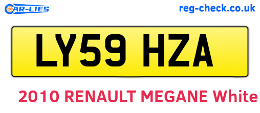LY59HZA are the vehicle registration plates.