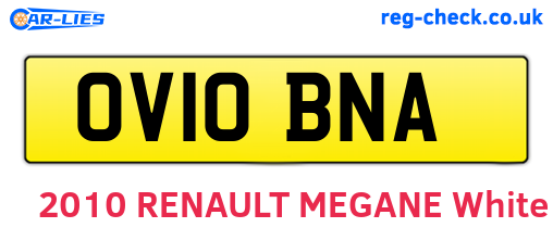 OV10BNA are the vehicle registration plates.