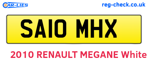 SA10MHX are the vehicle registration plates.