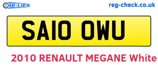 SA10OWU are the vehicle registration plates.