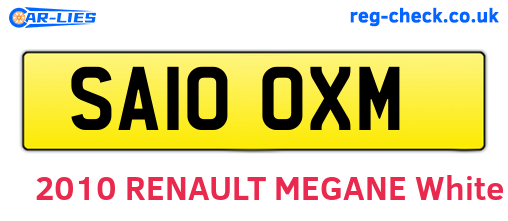 SA10OXM are the vehicle registration plates.