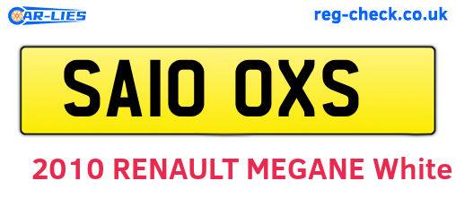 SA10OXS are the vehicle registration plates.