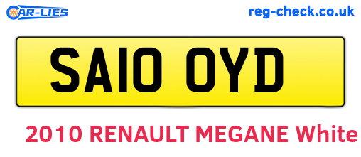 SA10OYD are the vehicle registration plates.