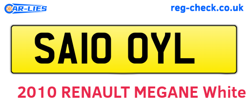 SA10OYL are the vehicle registration plates.