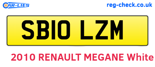 SB10LZM are the vehicle registration plates.