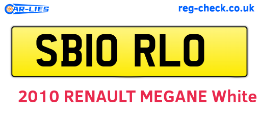 SB10RLO are the vehicle registration plates.