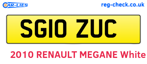 SG10ZUC are the vehicle registration plates.