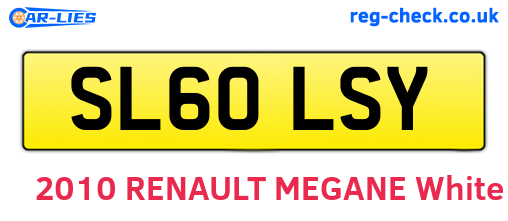 SL60LSY are the vehicle registration plates.