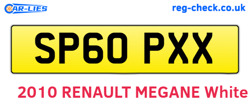 SP60PXX are the vehicle registration plates.