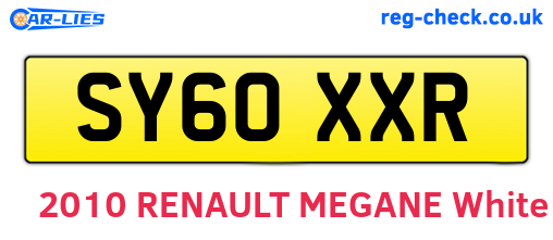 SY60XXR are the vehicle registration plates.