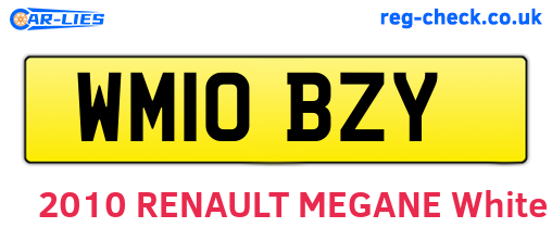WM10BZY are the vehicle registration plates.