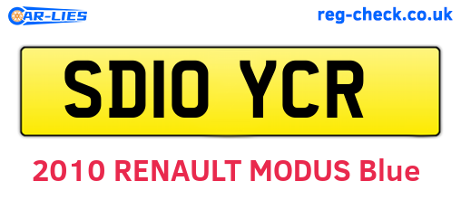 SD10YCR are the vehicle registration plates.