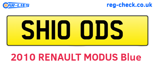 SH10ODS are the vehicle registration plates.
