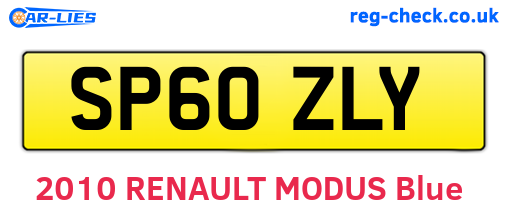 SP60ZLY are the vehicle registration plates.
