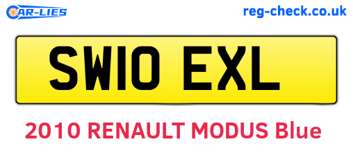 SW10EXL are the vehicle registration plates.