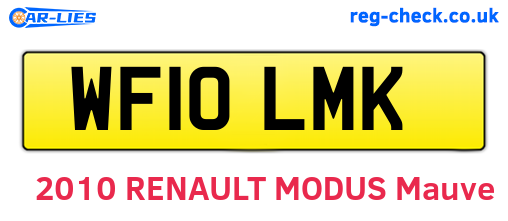 WF10LMK are the vehicle registration plates.