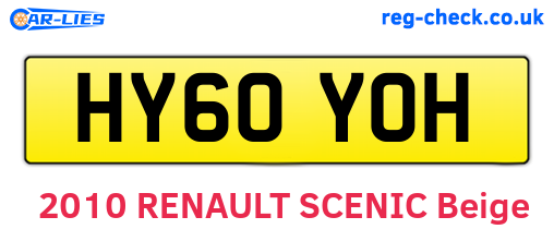 HY60YOH are the vehicle registration plates.
