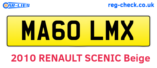 MA60LMX are the vehicle registration plates.