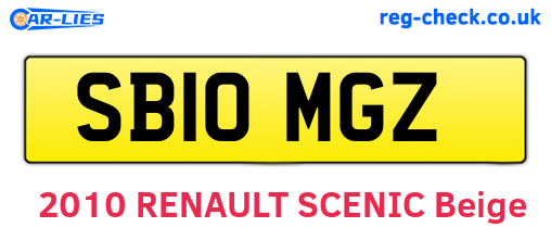 SB10MGZ are the vehicle registration plates.