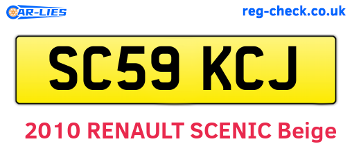 SC59KCJ are the vehicle registration plates.