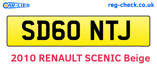 SD60NTJ are the vehicle registration plates.