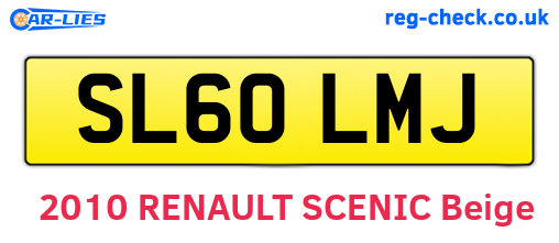 SL60LMJ are the vehicle registration plates.