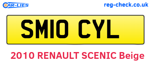 SM10CYL are the vehicle registration plates.