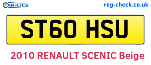 ST60HSU are the vehicle registration plates.