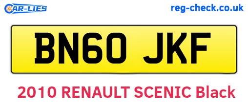 BN60JKF are the vehicle registration plates.